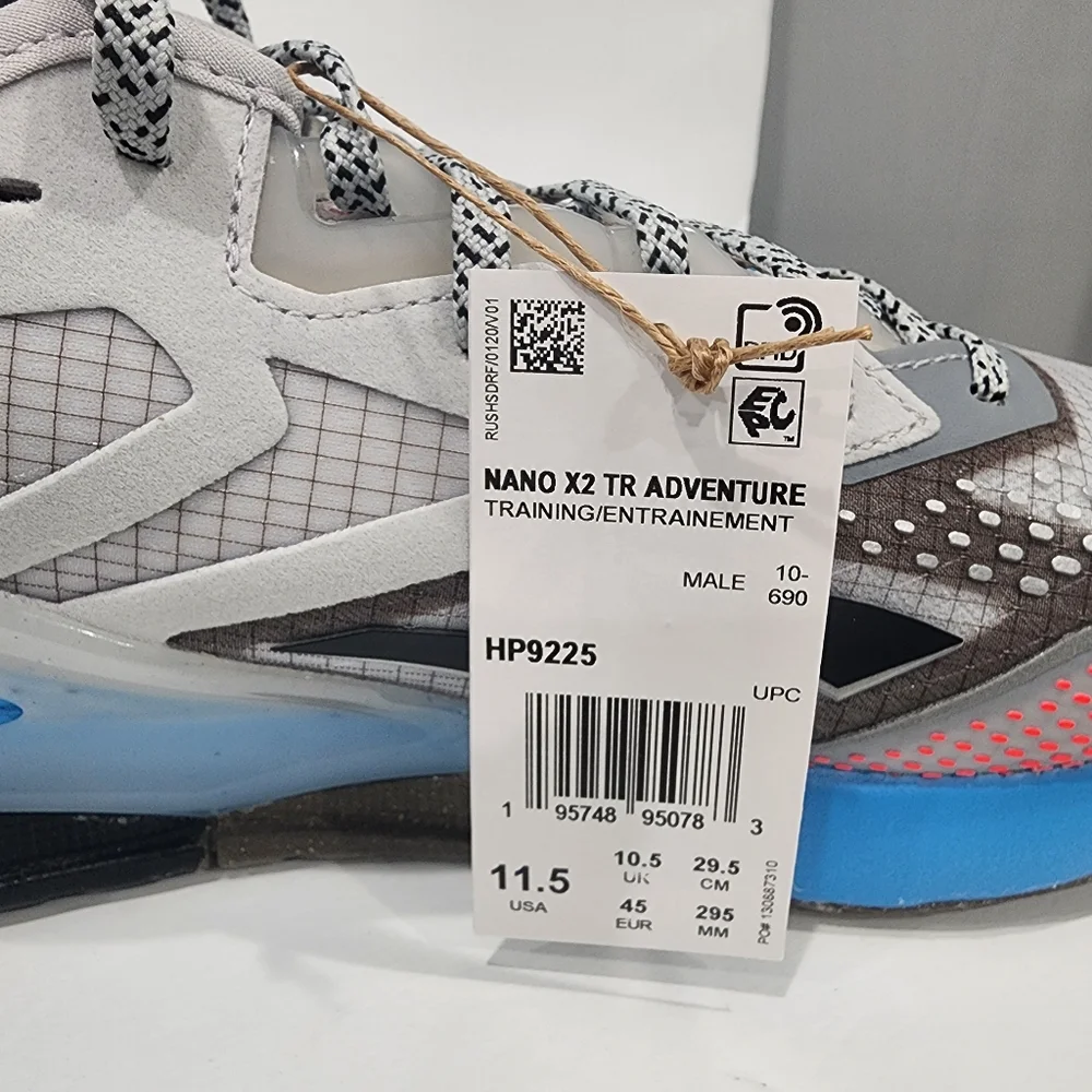 Size 11.5 - Reebok Nano X2 TR Adventure Grey Radiant Aqua - Picture 2 of 8